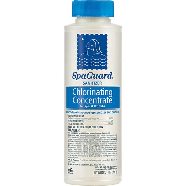 SpaGuard Sanitizer Chlorinating Concentrate, 14Oz HotSpring Supply